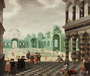 En nederlandsk hagescene, 1636